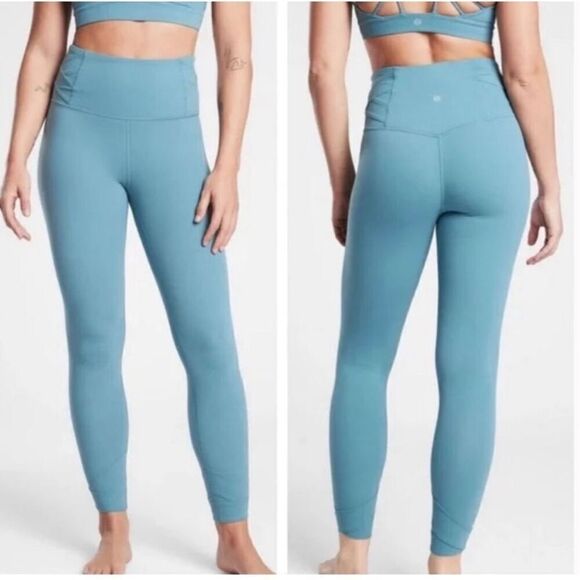 Athleta elation blue pirouette 7/8 tight size S - Picture 1 of 5